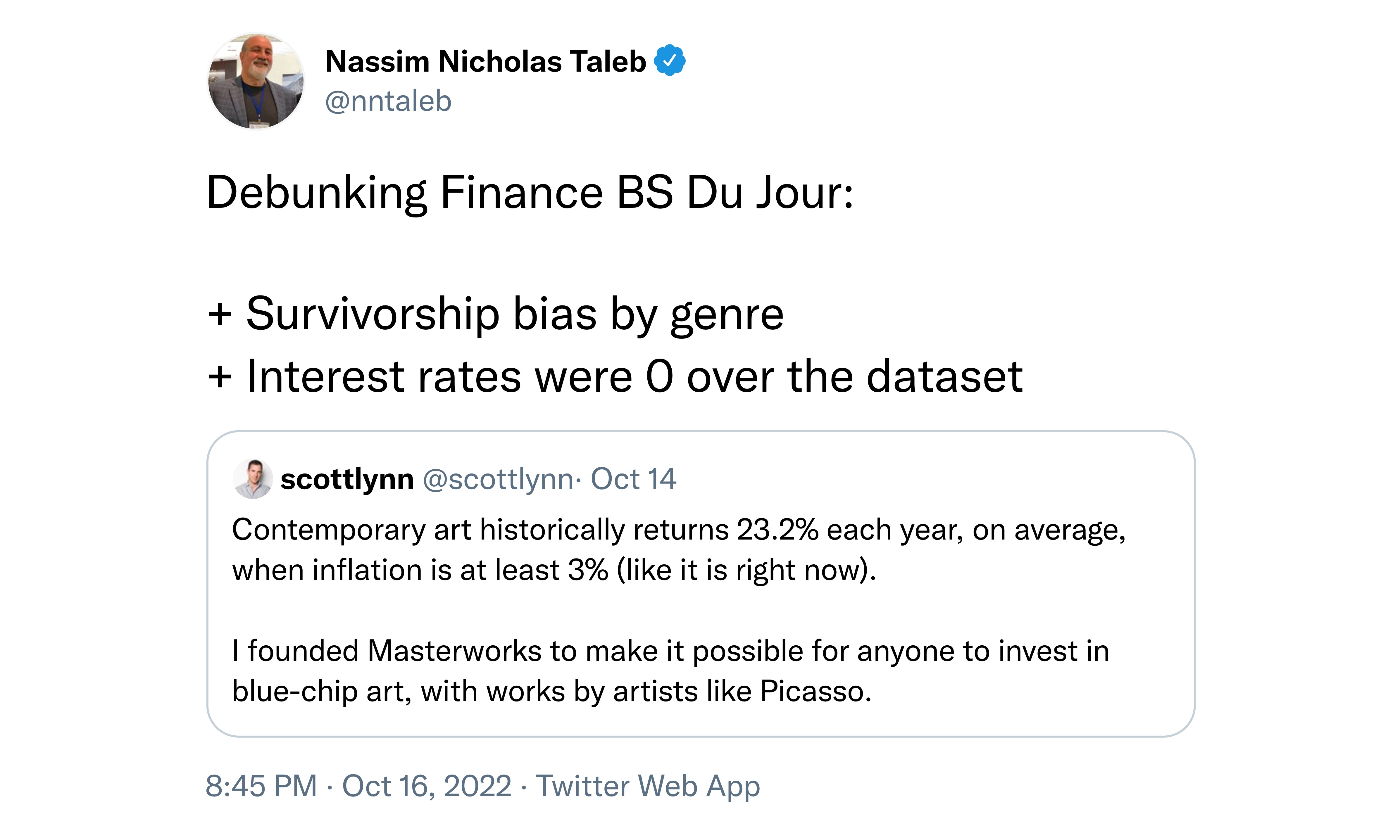 Nassim Nicholas Taleb tweet